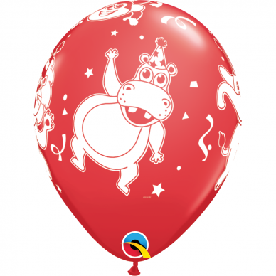 Raudonas balionas ''Vakarėlio gyvūnai'' (28cm) 1