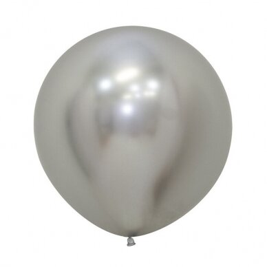 ''Reflex Silver'' spalvos balionas (60cm)