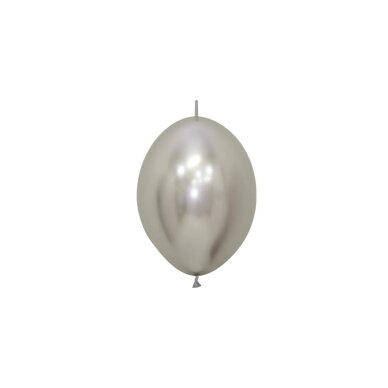 ''Reflex Silver'' spalvos jungiantis balionas (15cm) - 25vnt ''Reflex Silver'' spalvos jungiantis balionas (15cm) - 25vnt