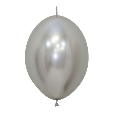 ''Reflex Silver'' spalvos jungiantis balionas (30cm) - 25vnt ''Reflex Silver'' spalvos jungiantis balionas (30cm) - 25vnt