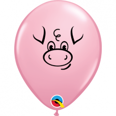 Rožinis balionas ''Kiaulytė'' (12cm)