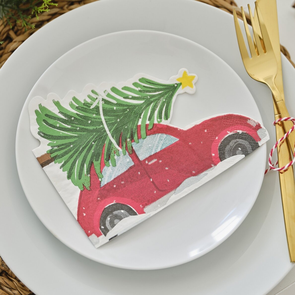 Servetėlės ''Kalėdinis automobilis'' 1