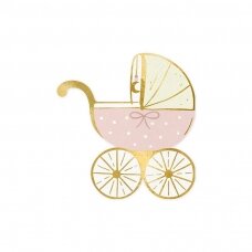 Servetėlės ''Rožinis vežimėlis''