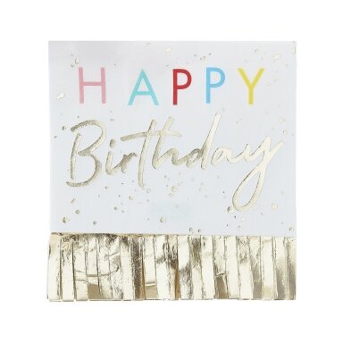Servetelės su užrašu Happy Birthday