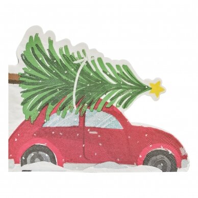 Servetėlės ''Kalėdinis automobilis''