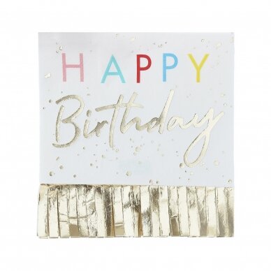 Servetelės su užrašu Happy Birthday