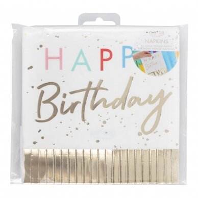 Servetelės su užrašu Happy Birthday 2