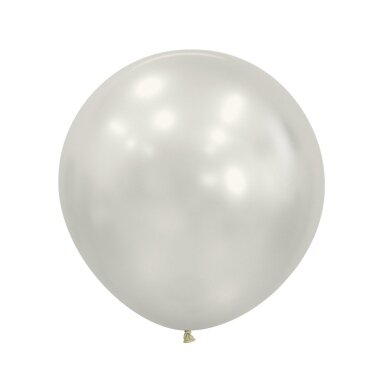 ''Silk Oyster White'' spalvos balionas (60cm)