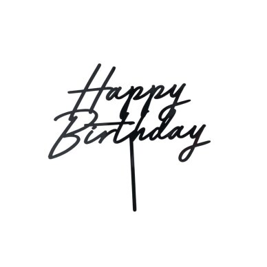 Smeigtukas tortui ''Happy birthday juodos spalvos'' Smeigtukas tortui ''Happy birthday juodos spalvos''
