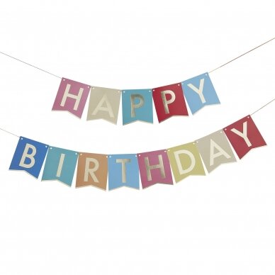 Spalvota girlianda ''Happy Birthday'' Spalvota girlianda ''Happy Birthday''