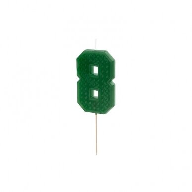 Torto žvakutė ''8'' žalia