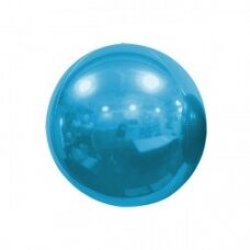 Veidrodinis folinis balionas - šviesiai mėlynas (25cm)